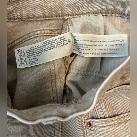 Abercrombie Fitch Women’s Tan Denim Jeans - Size 2 90s Relaxed Jeans High Rise - Picture 9 of 9